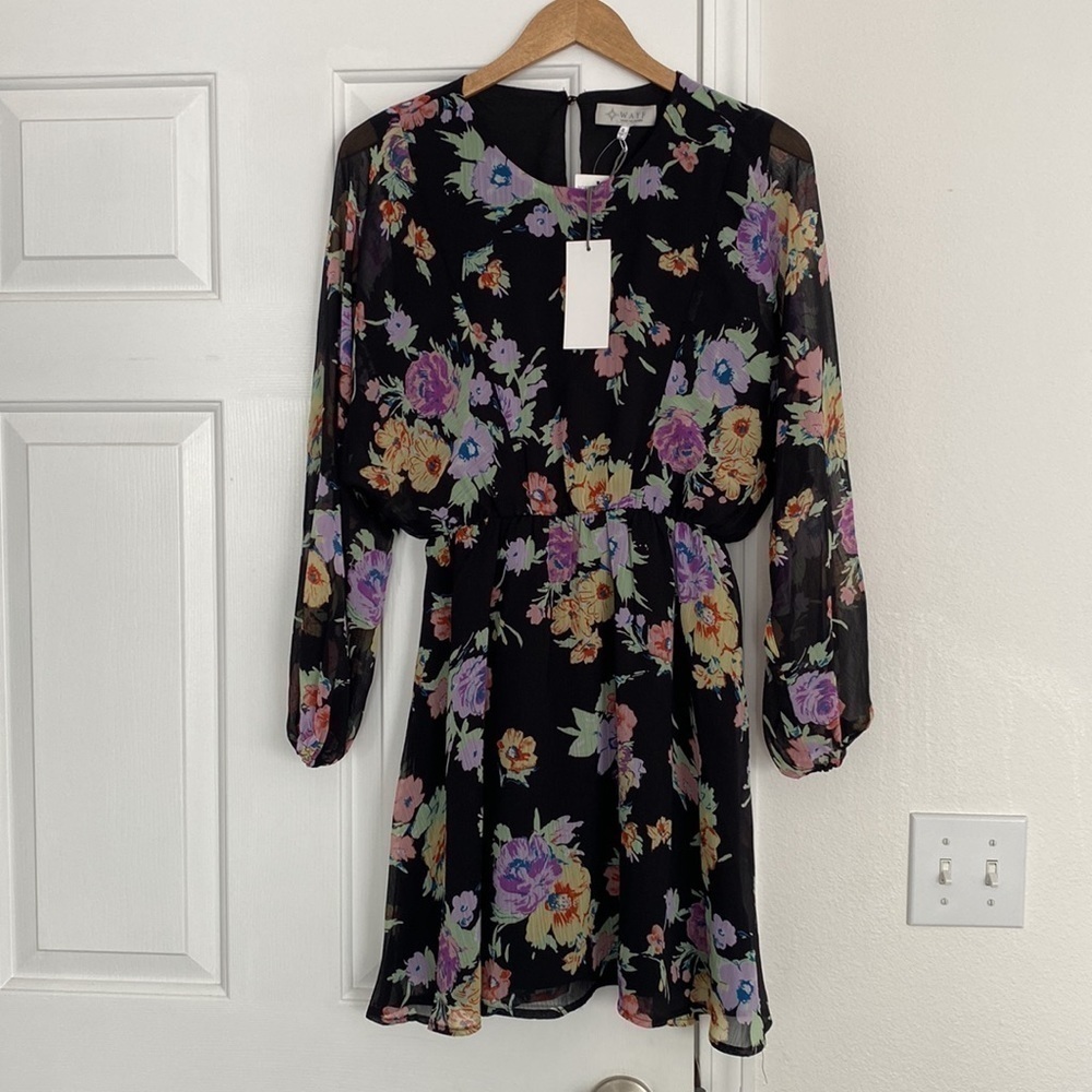 WALF NWT floral mini dress.